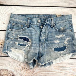 American Eagle Outfitters Vintage High Rise Festival Denim Shorts - Size 0